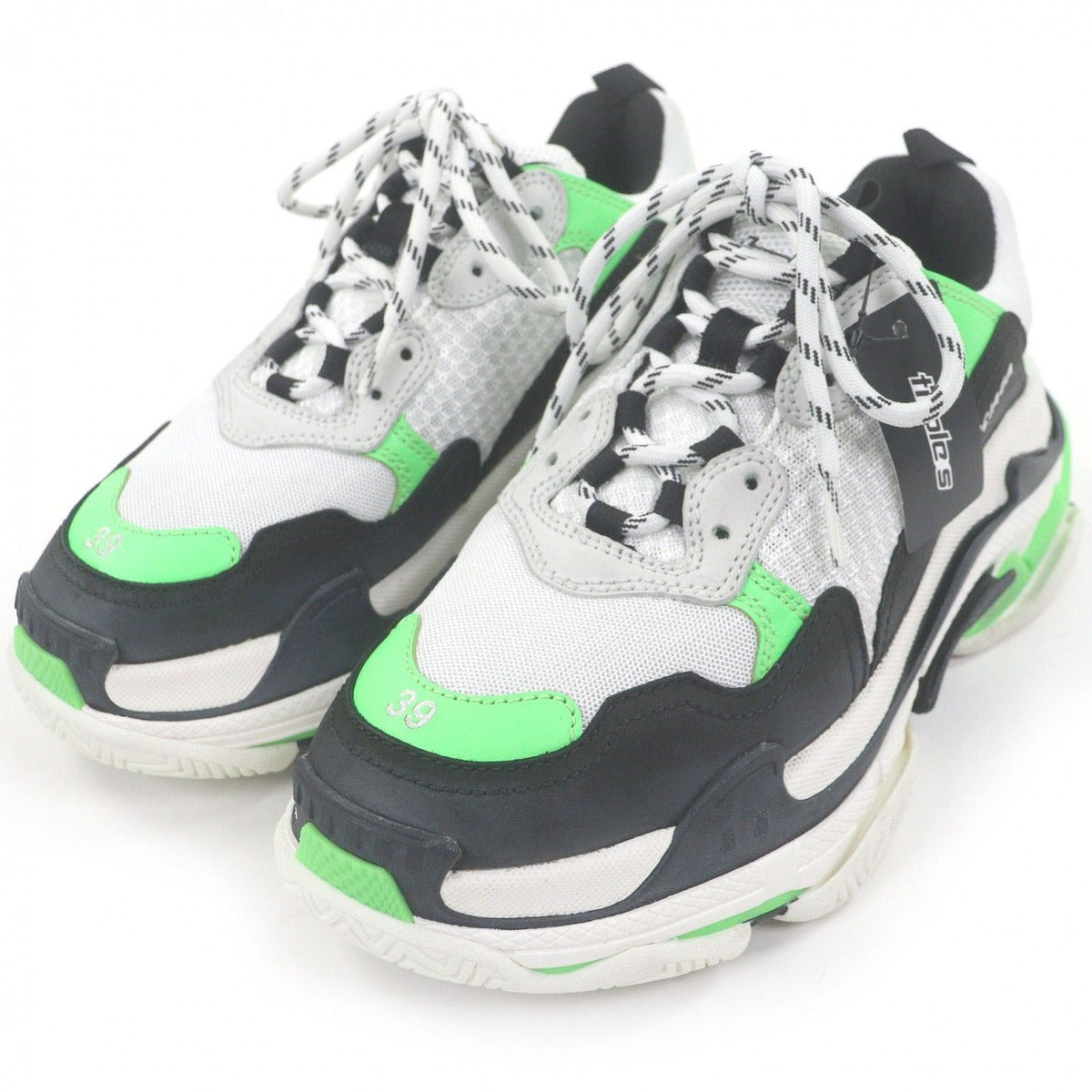 Balenciaga Triple S Mesh Leather Distressed Dad Shoes Low Cut Sneakers