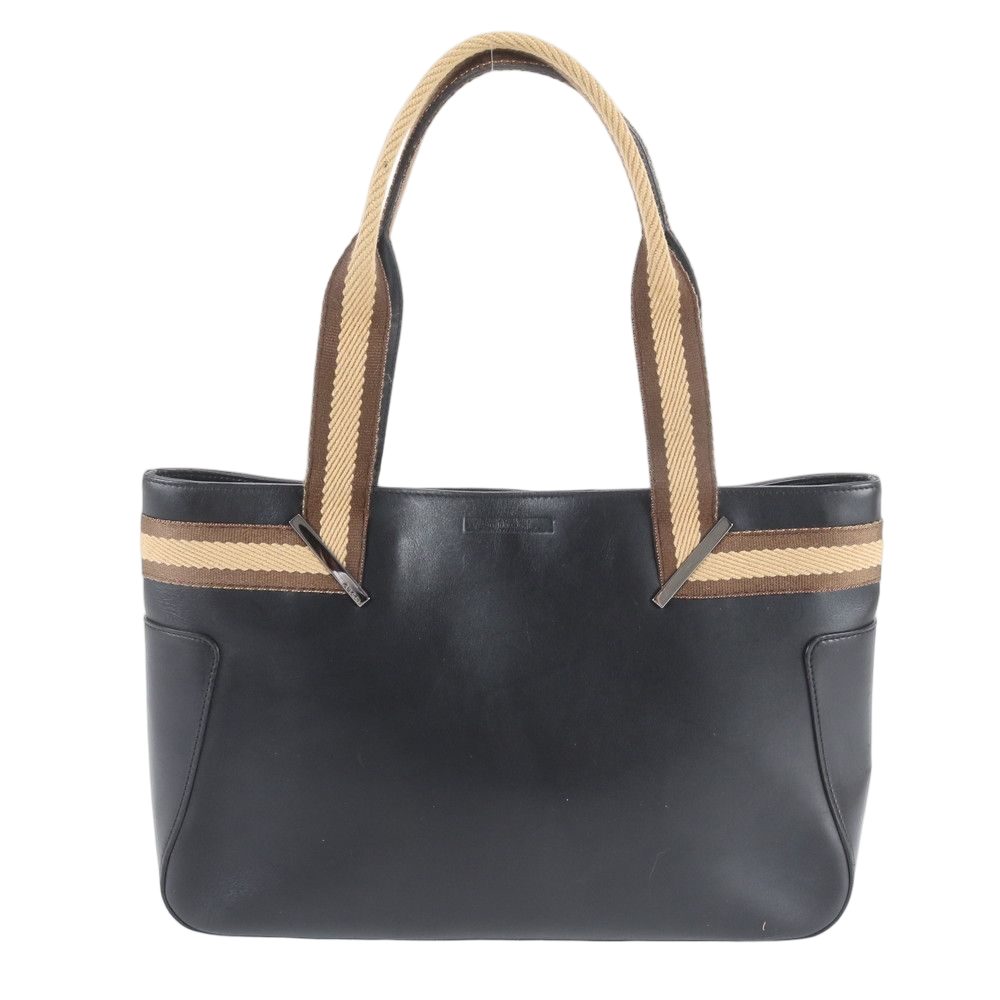Gucci 002 Leather Tote Shoulder Hand Black Eie