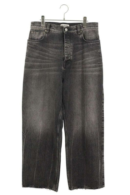 Balenciaga 675224 Tbp47 Crushed Baggy Denim Pants Men's S