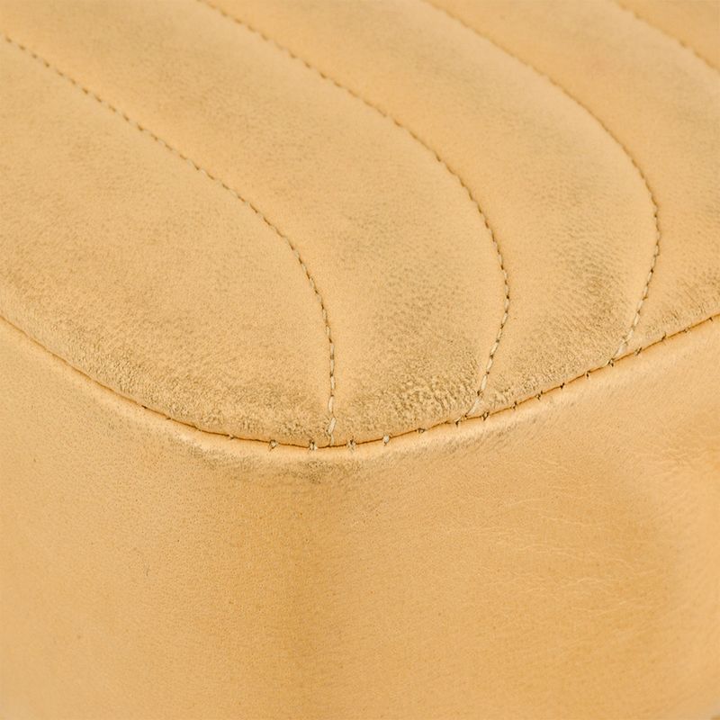 Chanel W Flap Chain Shoulder Bag Lambskin Beige Gold Hardware Coco Mark