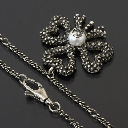Gucci Clover Fake Pearl Design Necklace Pendant