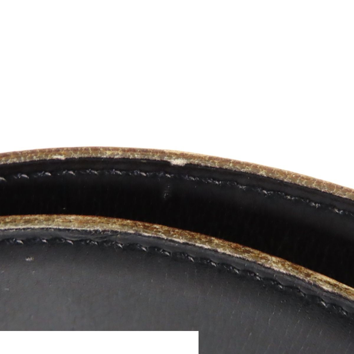 Hermes Cadena Belt Gold Black Silver Courchevel Box Calf Reversible — view 5