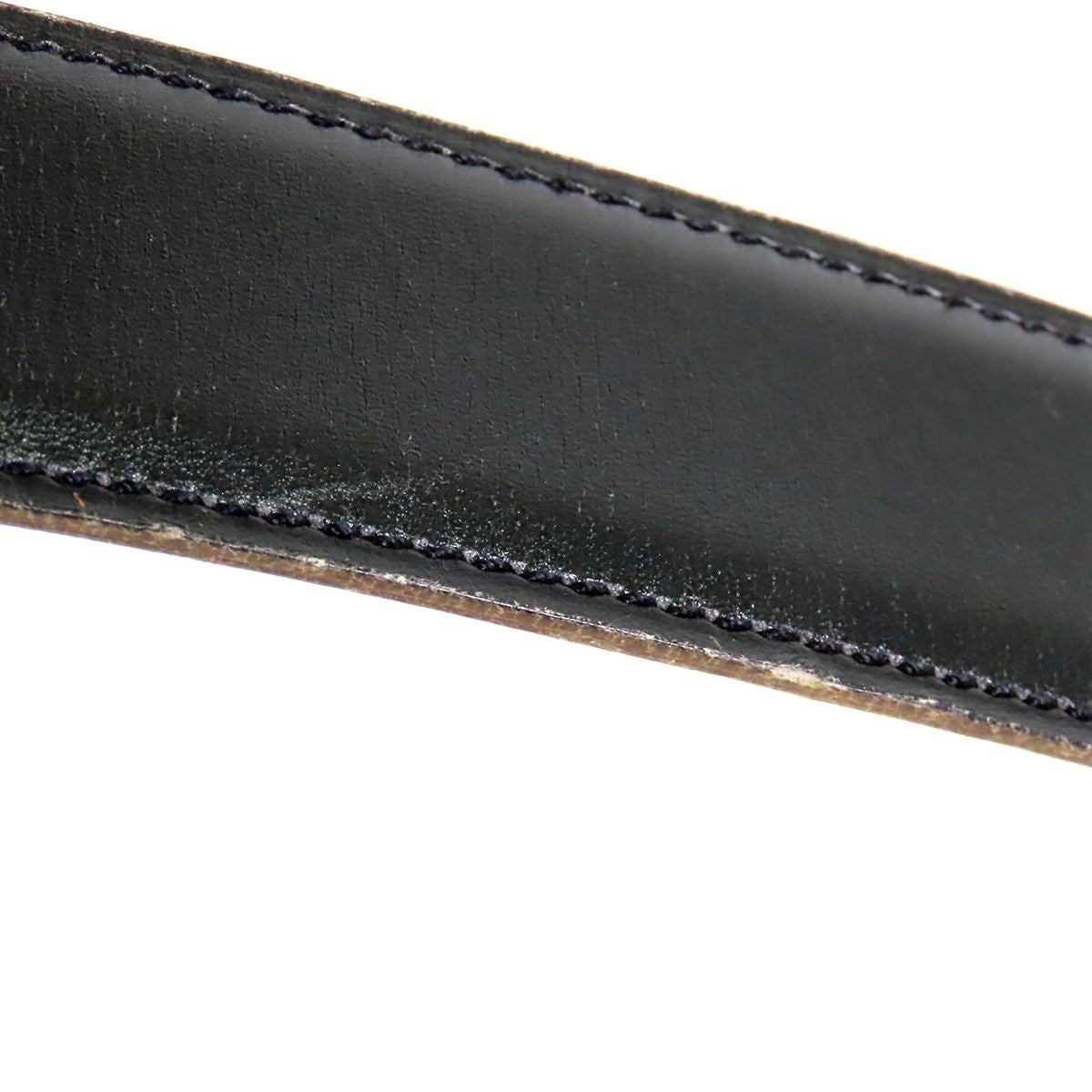 Hermes Cadena Belt Gold Black Silver Courchevel Box Calf Reversible — view 7