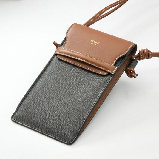 Celine Mobile Smartphone Accessories Brown Triomphe Logo Phone Case