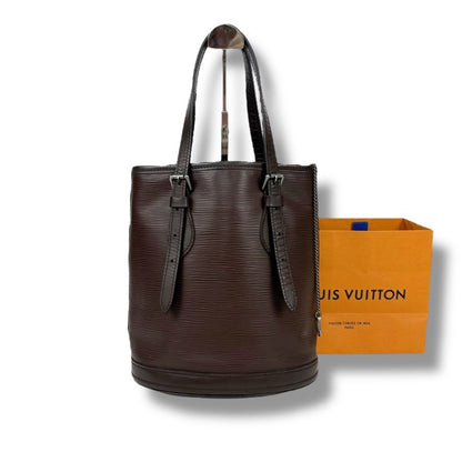 Louis Vuitton Bucket PM Bucket Bag Bucket Bag Marais Epi Leather Brown