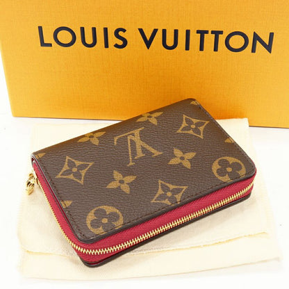 Louis Vuitton Round Zipper Fold Wallet With Change Pocket Monogram Fuchsia