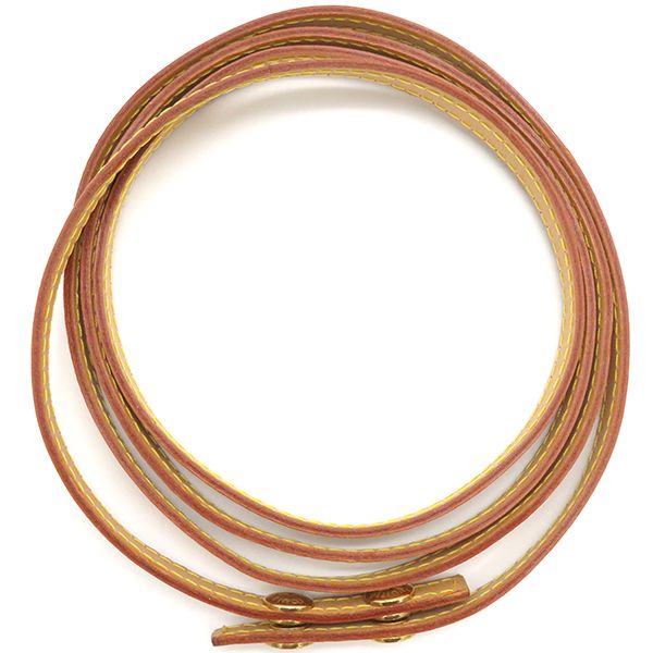 Louis Vuitton Shoulder Strap 135cm (53.15in) Nubuck Leather Beige Gold Hardware