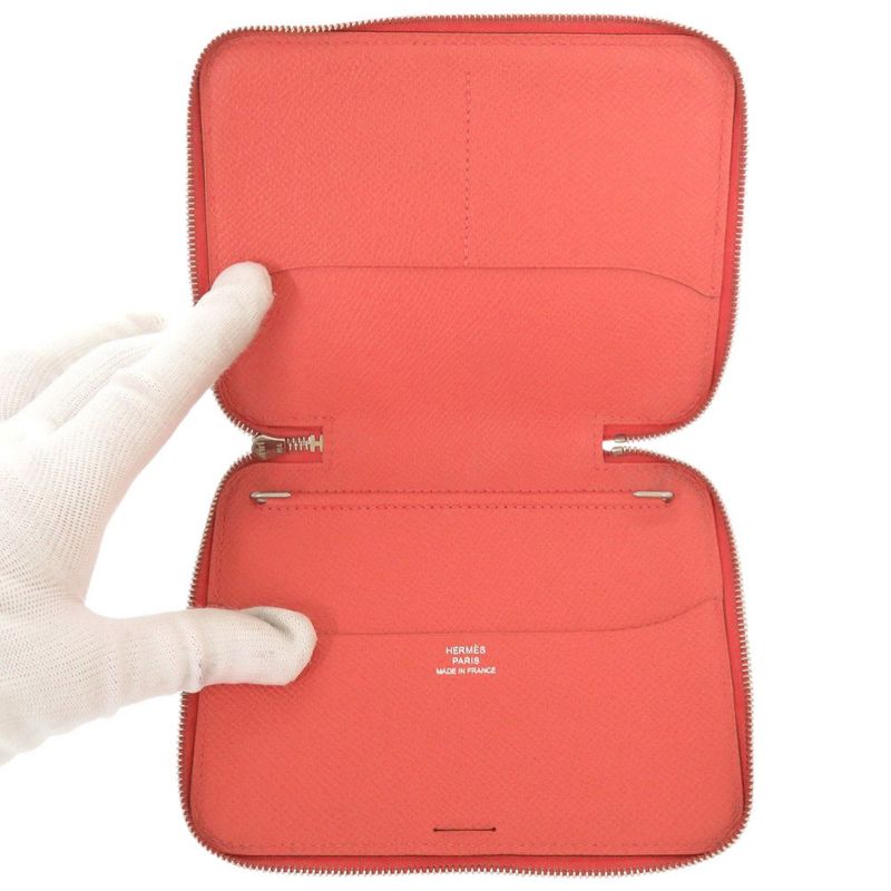 Hermes Soie Coeur Flamingo Party Agenda Silk Vaux Epson Silver Hardware Rose