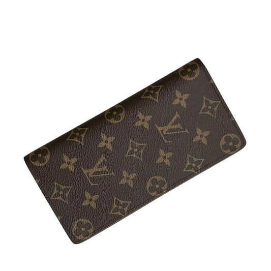 Louis Vuitton Bifold Wallet Portefeuille Brazza Brown Monogram Canvas IC