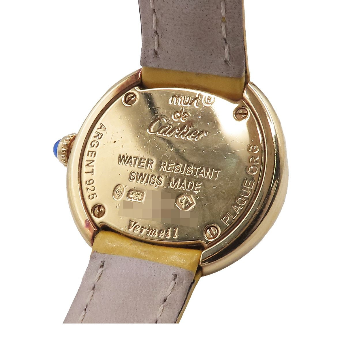 Cartier Trinity White Leather Stainless Steel Vermeil Watch Quartz — view 4
