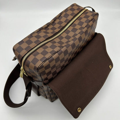 Louis Vuitton Naviglio Damier Ebene Canvas Shoulder Bag Crossbody Brown — view 6