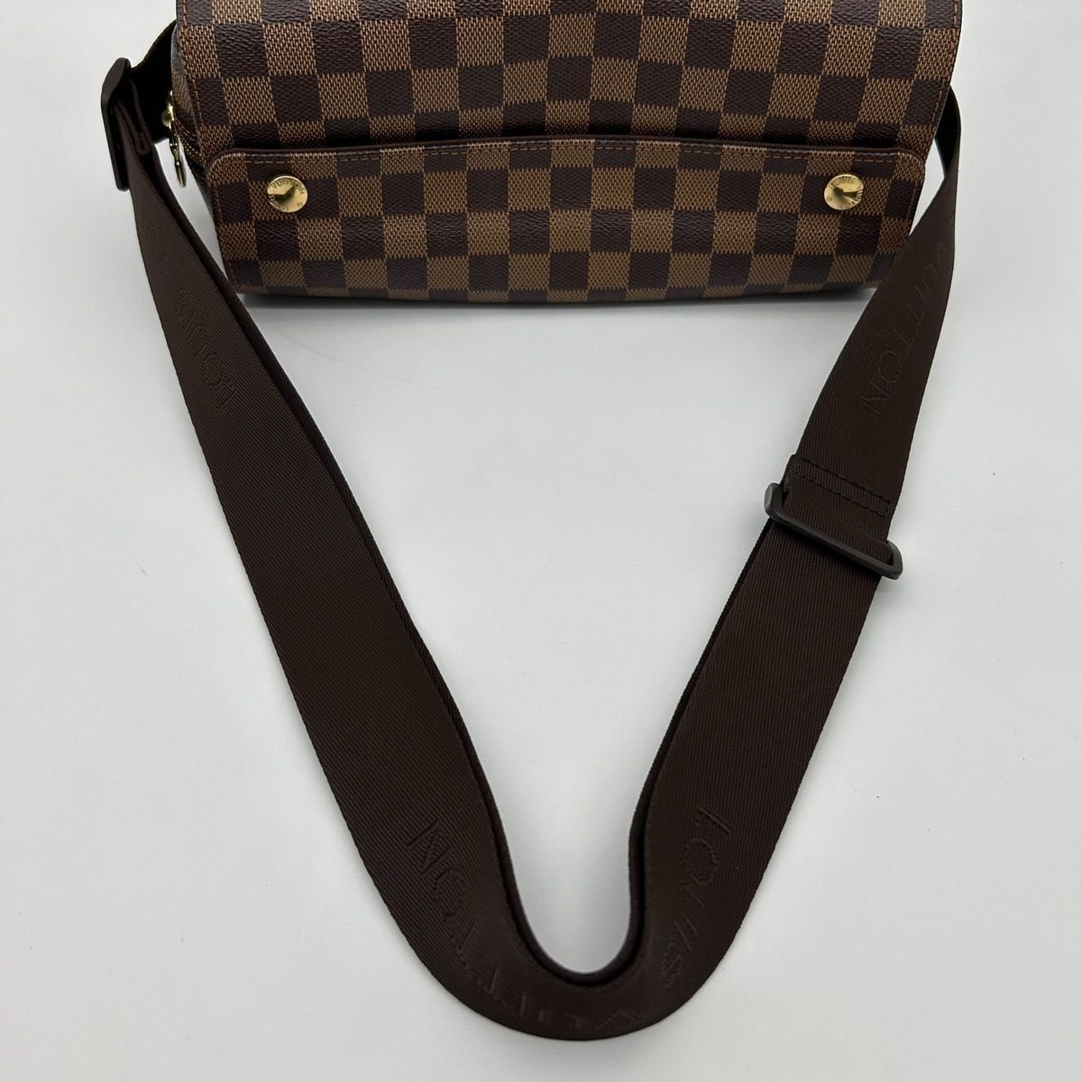 Louis Vuitton Naviglio Damier Ebene Canvas Shoulder Bag Crossbody Brown — view 7