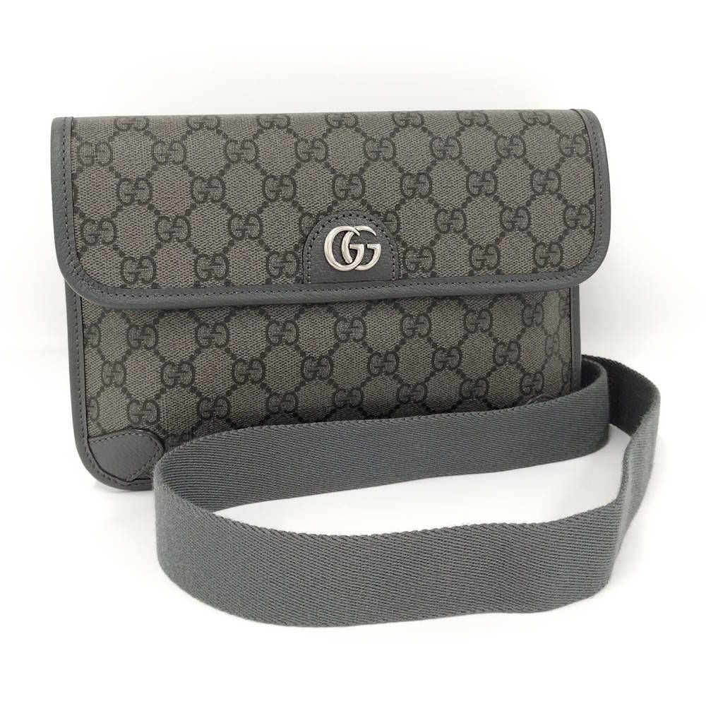 Gucci Belt Bag Ophidia GG Leather Gray