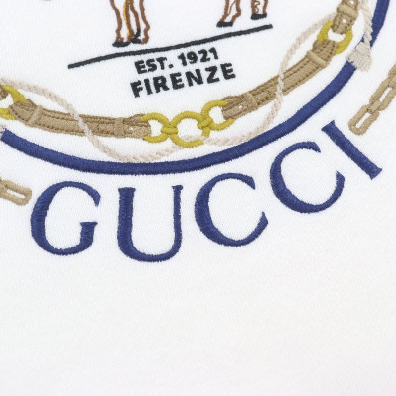 Gucci 24SS 760367 100% Cotton GG Logo Embroidery Horse Firenze High Neck