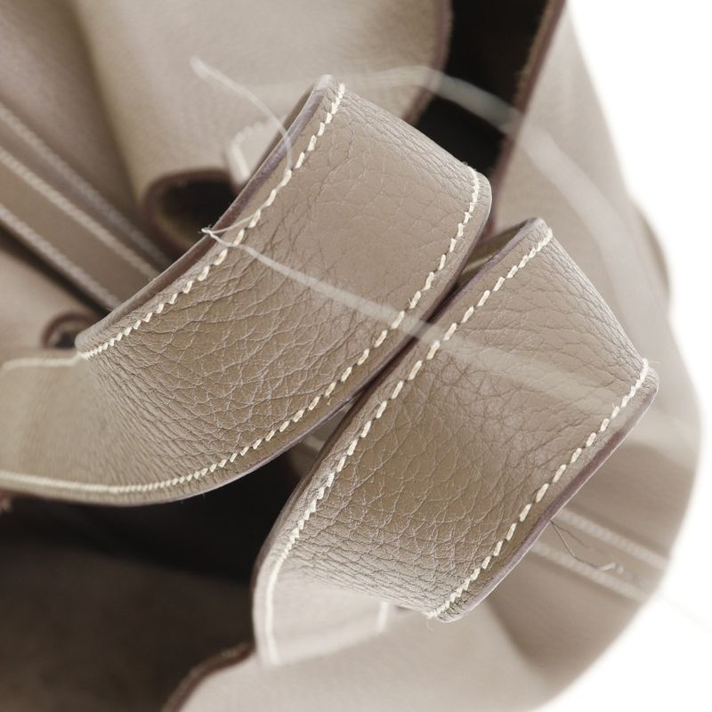 Hermes Picotin Lock MM Taurillon Clemence Etoupe Silver Hardware T Ladies