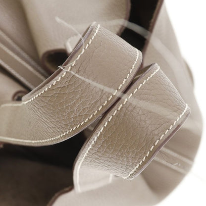 Hermes Picotin Lock MM Taurillon Clemence Etoupe Silver Hardware T Ladies