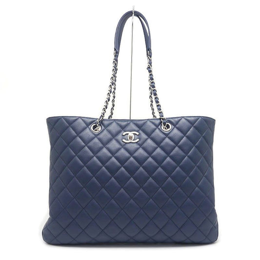 Chanel Matelasse Chain Tote Bag A91046 In Navy Blue