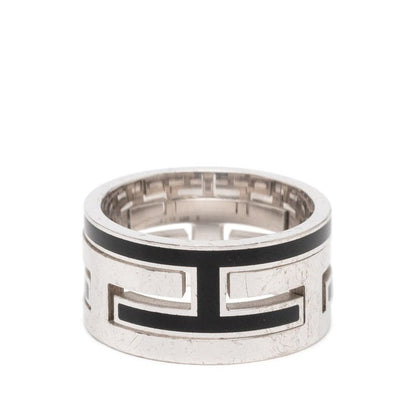 Hermes Moubouche Ring 51 Silver Black