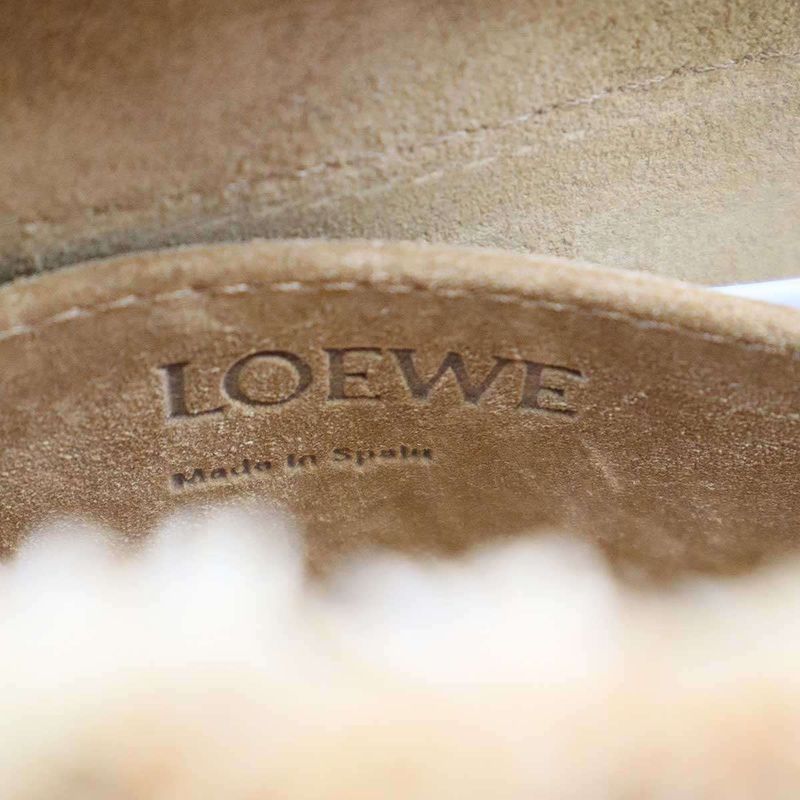 Loewe Gate Raffia Shoulder Bag Natural×black