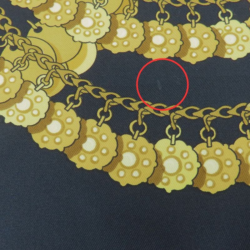 Hermes Scarf Carre 90 Kosmima Space Silk Black Gold Multicolor Fashionable