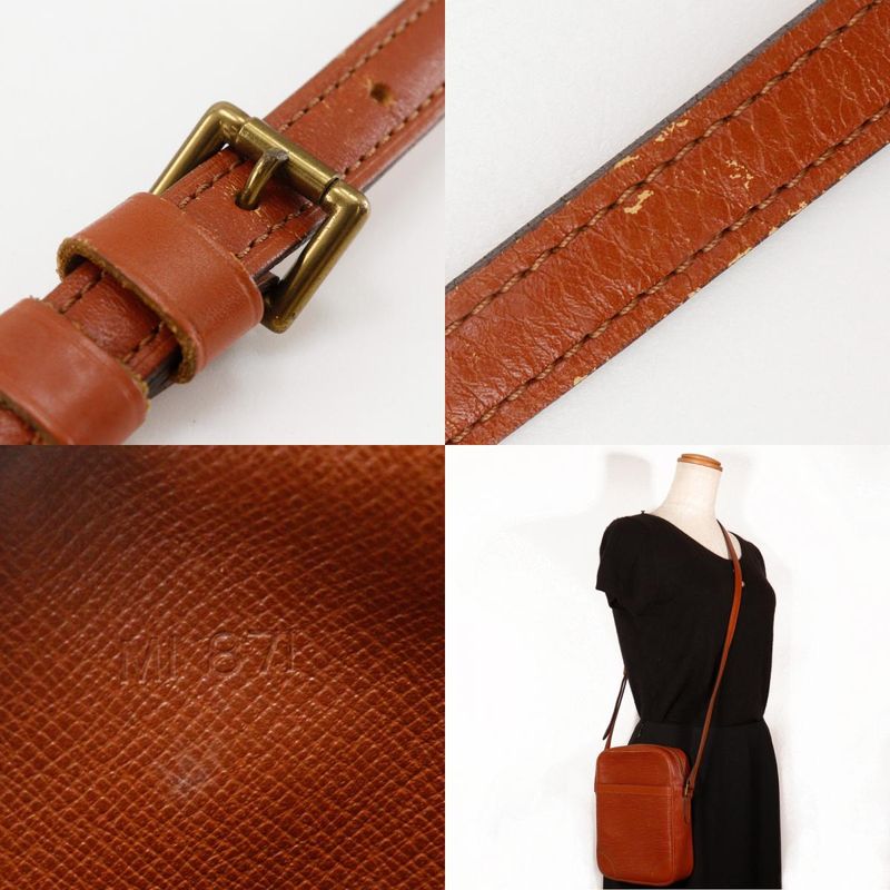 Louis Vuitton Danube Vintage Epi Leather Kenyan Brown Mi871 Unisex Shoulder Bag