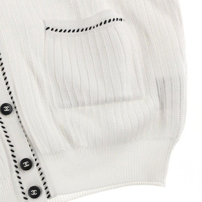Chanel Knit Coco Button Short Sleeve Cardigan
