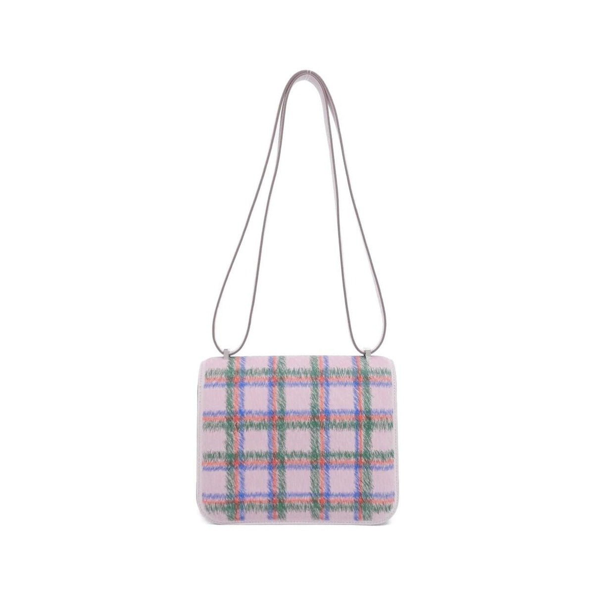 Hermes Tartan Constance 3 Mini Shoulder Bag Mauve Pale — view 2