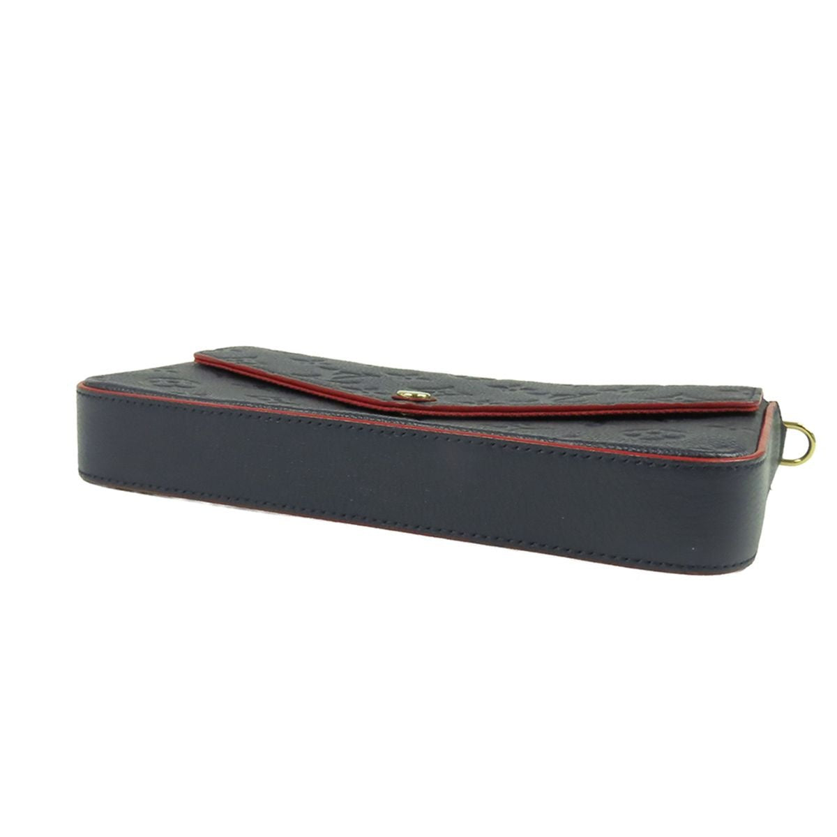 Louis Vuitton Pochette Felicie Marine Rouge Monogram Empreinte Wallet Chain — view 3