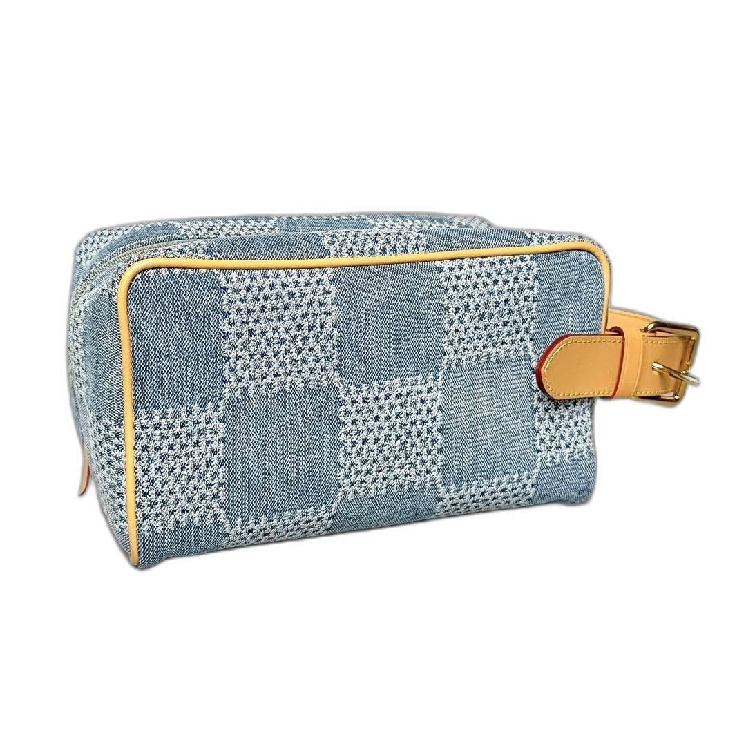 Louis Vuitton Damier Denim Rocker Dopp Kit Clutch — view 2