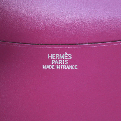 Hermes Agenda GM Notebook Cover Box Calf Purple Wallet Silver — view 6