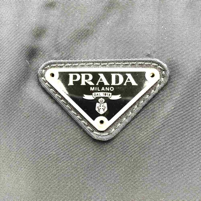 Prada Handbag Black Nylon Triangle Logo Triangle Logo Ladies Fashion Branded
