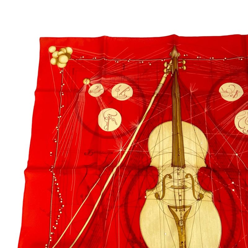 Hermes Scarf Silk Carre 90 Music Of The Spheres La Musique Des Spheres Red