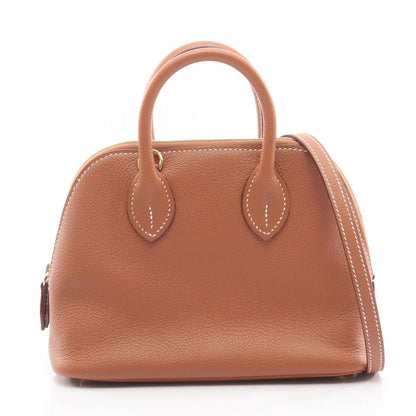Hermes Handbag Bolide Mini Gold Leather