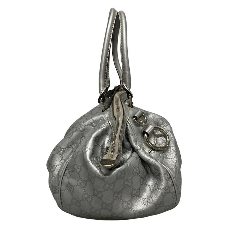 Gucci Handbag Sma Linesookie 223974 Silver Leather