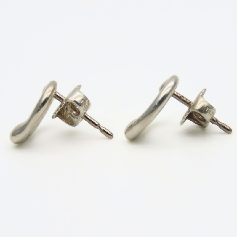 Tiffany & Co Earrings Open Heart 925 Silver Approx 2.1g Silver Elsa Peretti