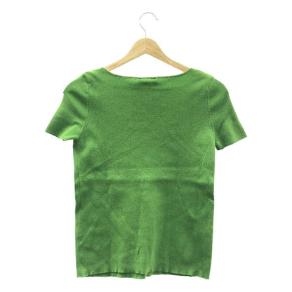 Celine - Cotton Logo Gold Button Knit Top - L - Green - Women's