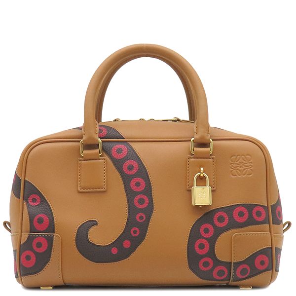 Loewe 2way Bag Octopus Amazona 23 Leather Warm Desert Gold Hardware Brown