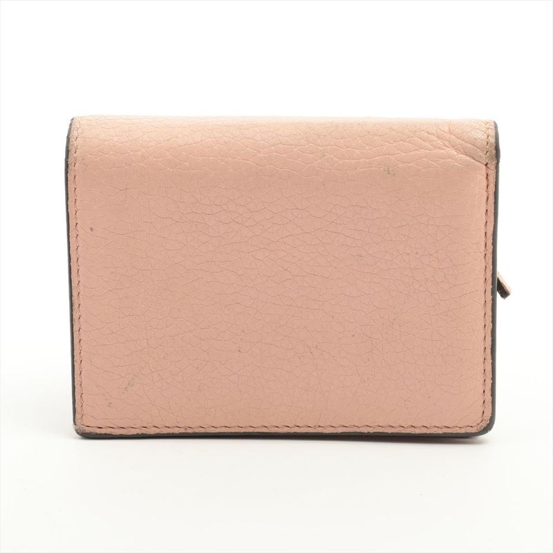 Gucci Animalier Bee Blind For Love Leather Compact Wallet 460185 Pink Made In