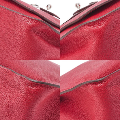 Hermes Gipsyère 34 Shoulder Bag Taurillon Clemence Rouge Casaque (silver