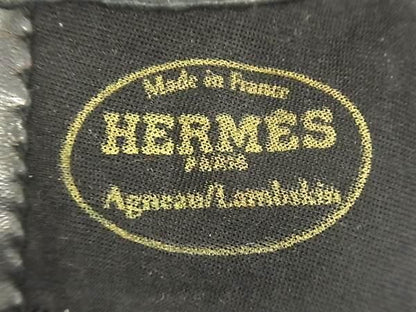 Hermes Lambskin Gloves Gloves Size 7 Women's Black Fb0794