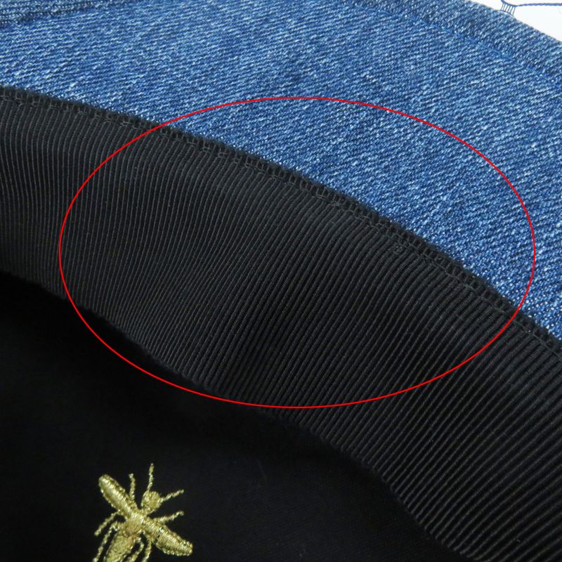 Christian DIOR 86aty920g132 ARTY Cotton Logo Hardware Denim Casket With Veil