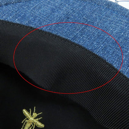 Christian DIOR 86aty920g132 ARTY Cotton Logo Hardware Denim Casket With Veil