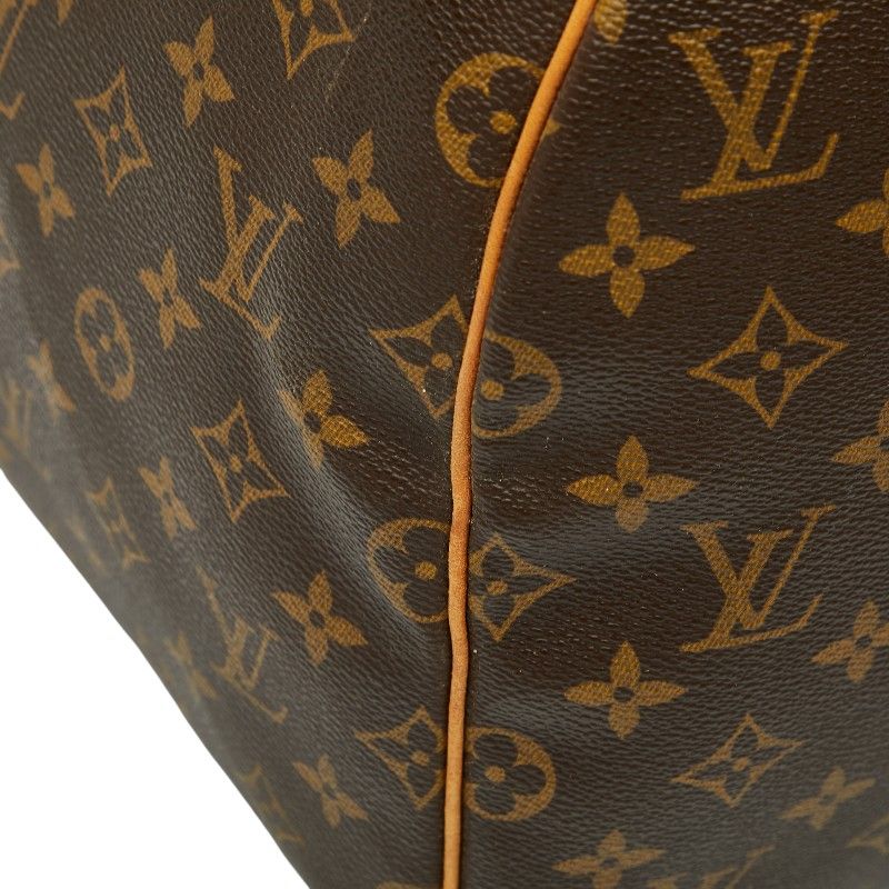 Louis Vuitton Monogram Keepall 55 Boston Bag Travel Bag M41424 Brown PVC