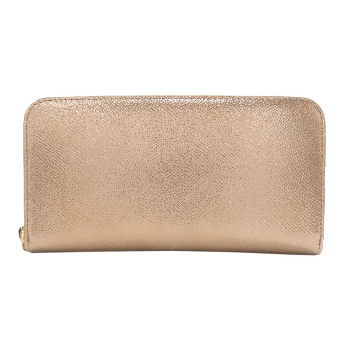 Bvlgari Wallet Leather Gold