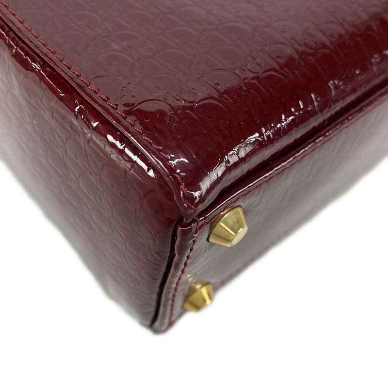 Dior/christian Dior Handbag Lady Dior Mini Bag/trotter Bordeaux Gold Hardware