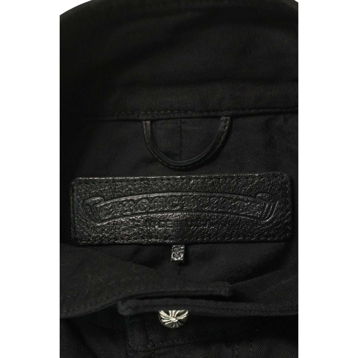 Chrome Hearts Cherry Bomb Cross Ball Button Military Jacket Black — view 5