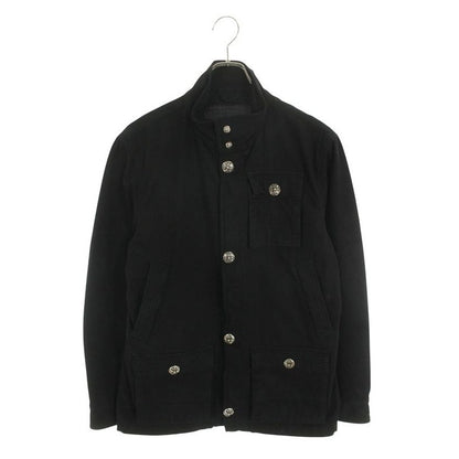 Chrome Hearts Cherry Bomb Cross Ball Button Military Jacket Black