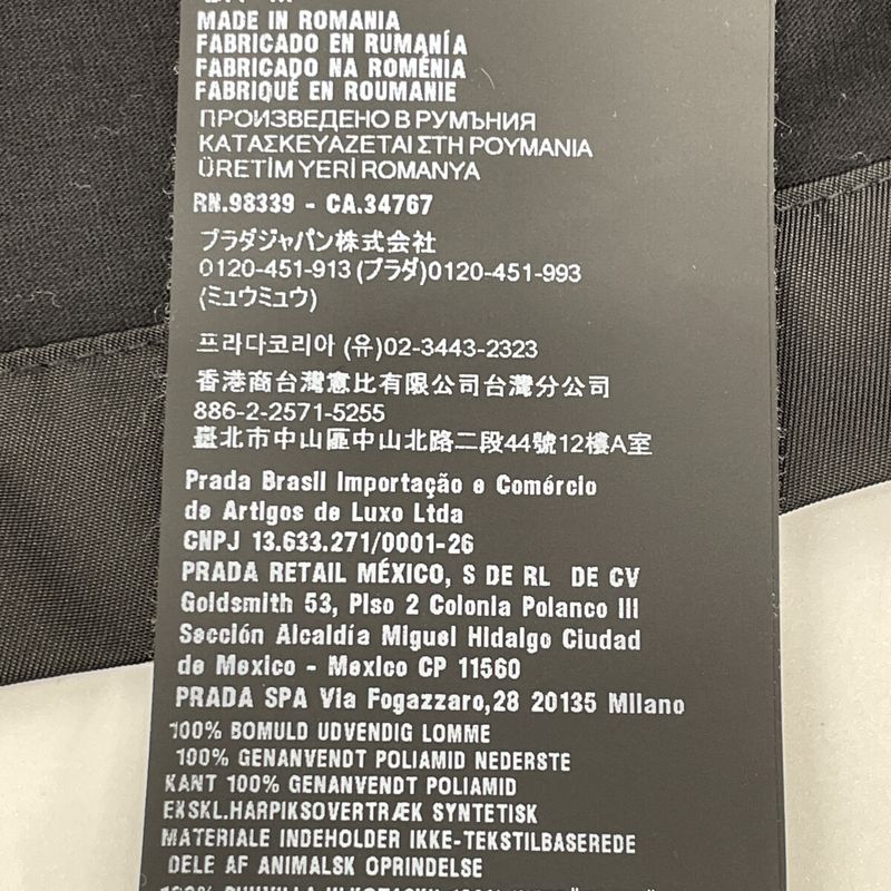 Prada 24 Ujn661 Black Re-nylon Jersey T-shirt M