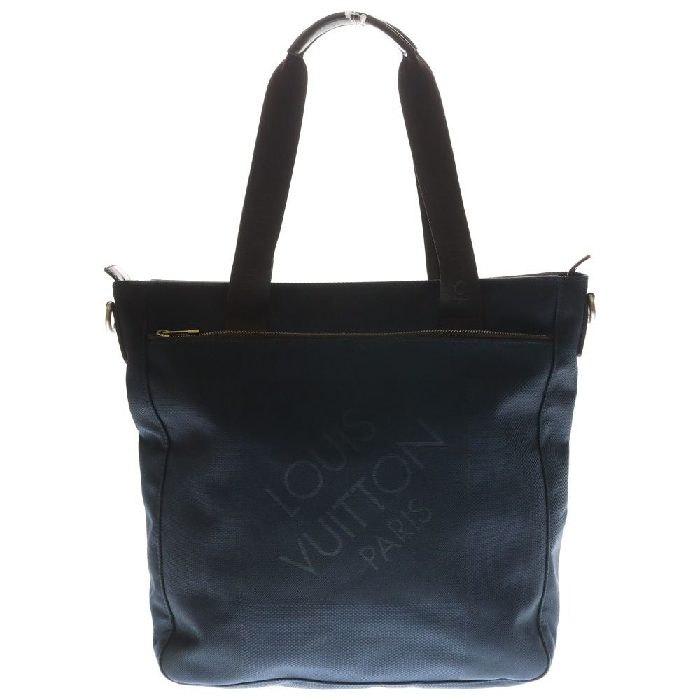 Louis Vuitton Jungle Damier Geant Blue Ocean Tote Navy Brown Canvas Leather