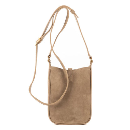 Saint Laurent Yves 5 7 Mini Vertical Grey Beige — view 5
